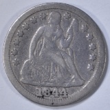 1844 SEATED DIME 