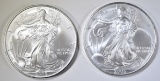 2-BU 2005 AMERICAN SILVER EAGLES