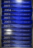 2 EACH OF 2000-05 US PROOF SETS