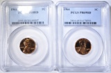 PCGS GRADED CENTS; 1961 PR-68 RD & 1964 PR-69 RD