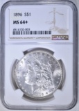 1896 MORGAN DOLLAR  NGC MS-64+