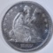 1867 SEATED LIBERTY HALF DOLLAR  AU