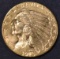 1913 $2.5 GOLD INDIAN  BU