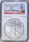 2011 (S) SILVER EAGLE, NGC MS-70 STRUCK AT
