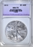 2013 AMERICAN SILVER EAGLE APCG PERFECT GEM BU