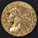 1910 $2.5 GOLD INDIAN  BU