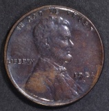 1924-D LINCOLN CENT  CH AU  OLD CLEANING