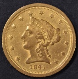 1841-C $2.5 GOLD LIBERTY  NICE AU