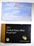 2010 & 2011 U.S. PROOF SETS ORIG PACKAGING