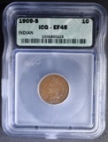 1909-S INDIAN CENT, ICG EF-45