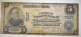 1902 $5 CITIZENS NATIONAL BANK VICKSBURG