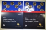 2011 & 2012 U.S. MINT UNC SETS