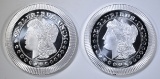 2-ONE OUNCE SILVER MORGAN STACKABLE ROUNDS