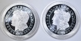 2-ONE OUNCE SILVER MORGAN STACKABLE ROUNDS