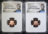 2- NGC LINCOLN CENTS; 2019-S 10-COIN SILVER