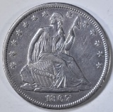 1867-S SEATED LIBERTY HALF DOLLAR AU