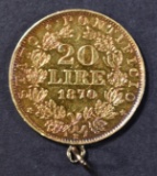 1870 20 LIRE GOLD EX JEWELRY