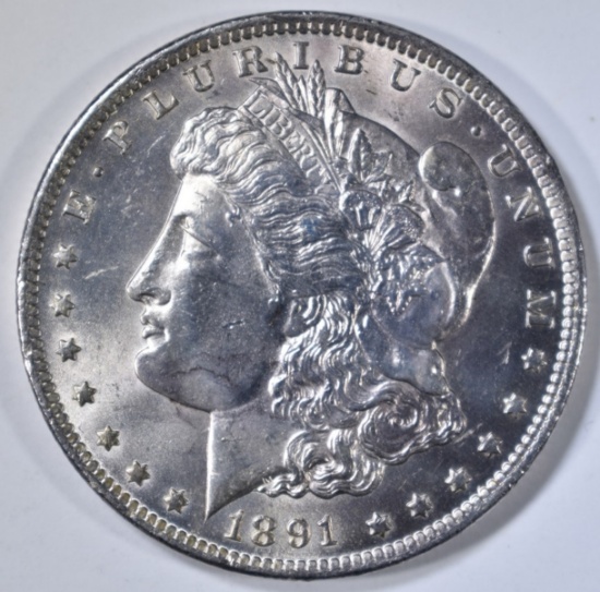 1891-CC SPITTING EAGLE MORGAN DOLLAR GEM BU