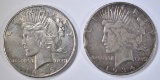 1934-S VF & 1935 AU PEACE DOLLARS