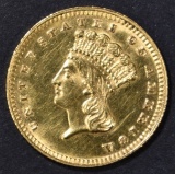 1887 TYPE 3 GOLD DOLLAR BU CLEANED