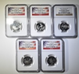 3- 2003-S SILVER STATE QUARTERS, ALL NGC PF-69