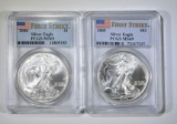 2005 & 2006 SILVER EAGLES, PCGS MS-69 FIRST STRIKE