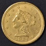 1851-O GOLD $2.5 LIBERTY  NICE BU
