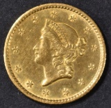 1850-O $1 GOLD LIBERTY BU  OLD CLEANING