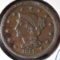 1857 SD LARGE CENT  XF
