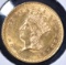 1861 $1 GOLD, CH BU