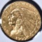 1909 $2.5 GOLD, NICE BU