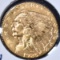 1925-D $2.5 GOLD INDIAN, CH/GEM BU