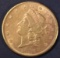 1874-CC $20 GOLD, NICE ORIGINAL UNC LIGHT CLEANING