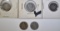SEATED DIMES; 1888-S VG, 1853 FINE CLEANED,