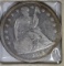 1842  SEATED DOLLAR, VG CLEANED