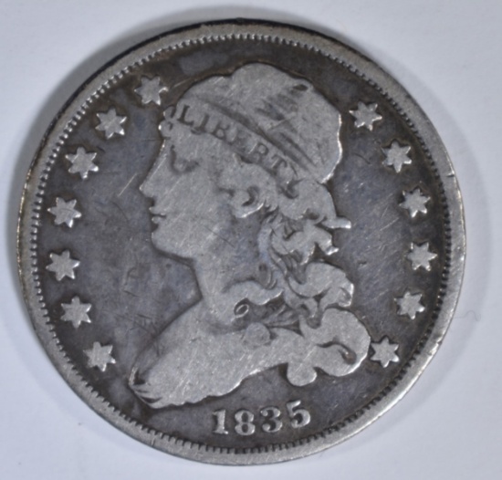 1835 BUST QUARTER FINE