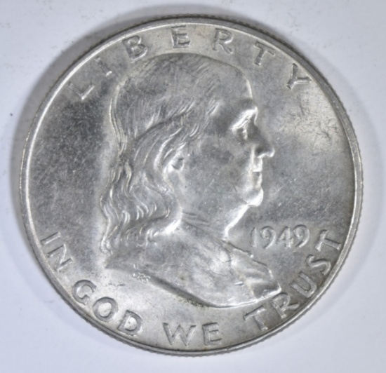 1949-D FRANKLIN HALF DOLLAR AU/BU