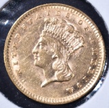 1856 $1 GOLD,  BU UPRIGHT 