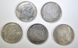 LOT OF 5 GERMANY THIRD REICH 5 REICHSMARKS