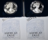 2 2003-W PROOF AMERICAN SILVER EAGLES