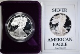 1988-S PROOF AMERICAN SILVER EAGLE IN ORIG BOX/COA