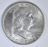 1949-D FRANKLIN HALF DOLLAR AU/BU