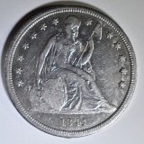 1841 SEATED LIBERTY DOLLAR  AU