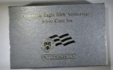 2006 20TH ANNIV. AMERICAN SILVER EAGLE 3-COIN SET