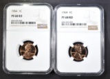 2 1964 LINCOLN CENTS NGC PF-68 RD