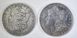1878 7TF AU & 1887 F MORGAN DOLLARS