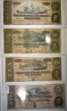 LOT OF 4 CONFEDERATE STATES OF AMERICA NOTES