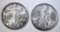 2002 & 2004 AMERICAN SILVER EAGLES