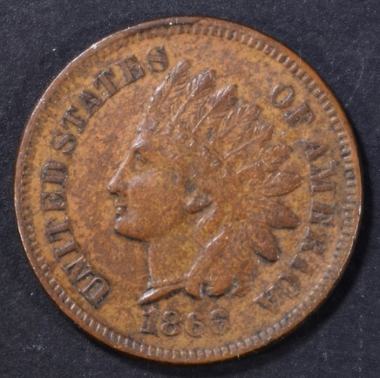 1866 INDIAN CENT XF