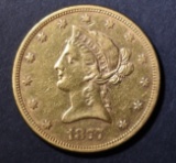 1877-S $10 GOLD LIBERTY  CH AU